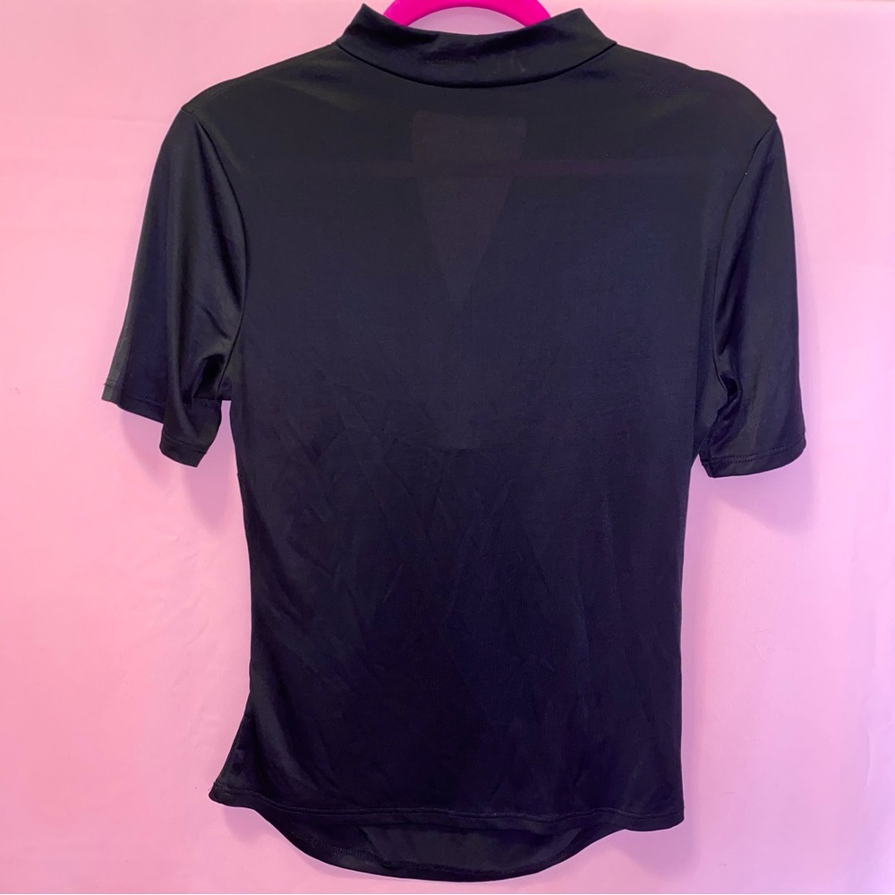 Black Choker Top No Boundaries Side Shirred Club Date Junior Medium Women Small - Picture 8 of 9
